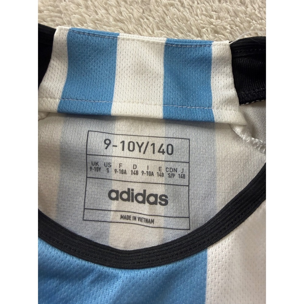 Adidas Argentina Kids Jersey Light Blue White AFA Soccer Shirt HF1488 Size 9-10Y - Picture 12 of 16
